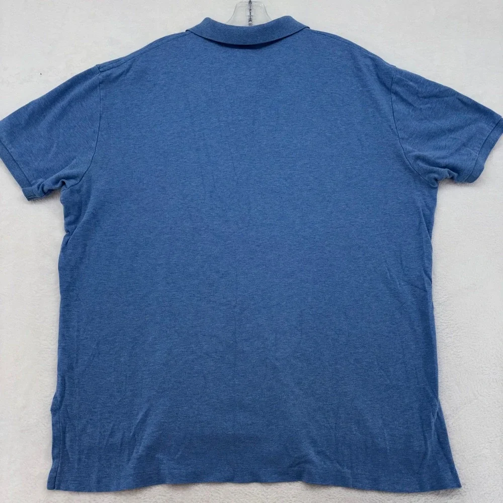 Polo Ralph Lauren Mens XL Blue Heather Short Sleeve Pony Logo Polo Shirt